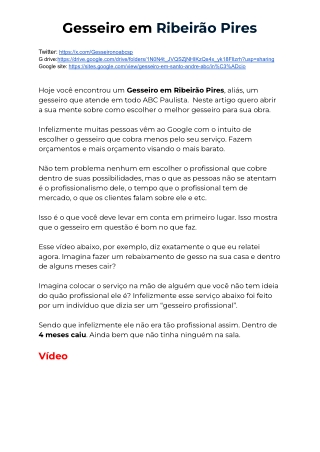 gesseiro em ribeir o pires