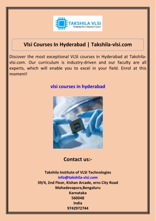 vlsi courses in hyderabad takshila vlsi com