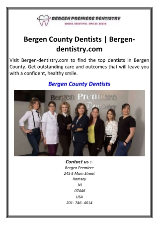 Bergen County Dentists  Bergen-dentistry.com