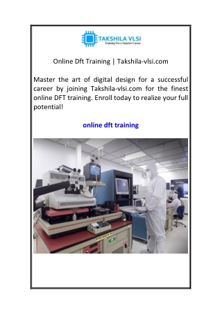 Online Dft Training Takshila-vlsi.com
