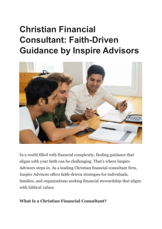 Eric Boyum: Trusted Christian Financial Consultant