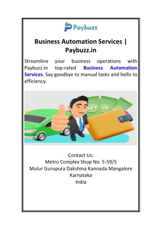 Business Automation Services  Paybuzz.in