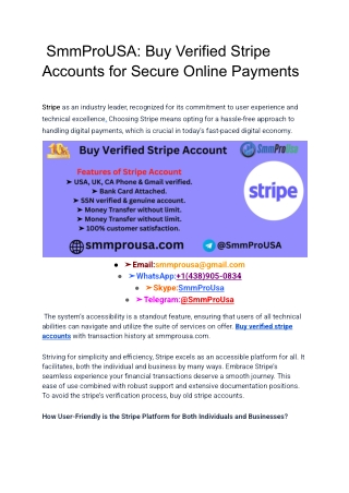 SmmProUSA_ Buy Verified Stripe Accounts for Secure Online Payments