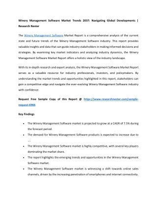 Winery Management Software Market Trends 2037