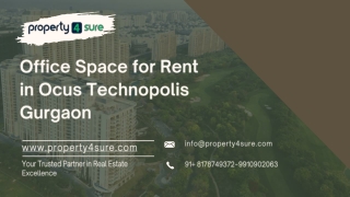 Elevate Your Business with Office Space for Rent in Ocus Technopolis, Gurgaon
