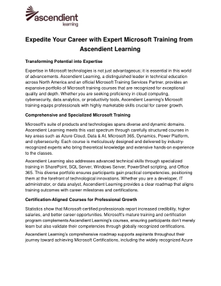 expedite your career with expert microsoft