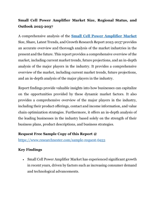 Small Cell Power Amplifier Market