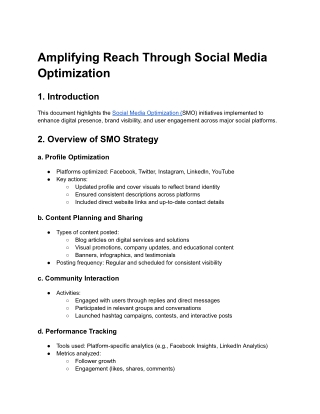 Social Media Optimization Services