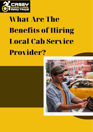 What Are The Benefits of Hiring Local Cab Service Provider