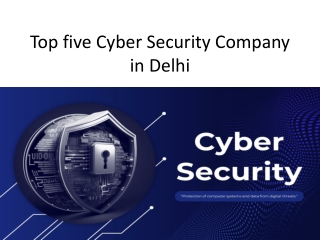 top five cyber security company in delhi