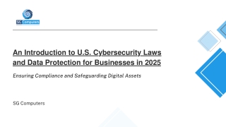 an introduction to u s cybersecurity laws
