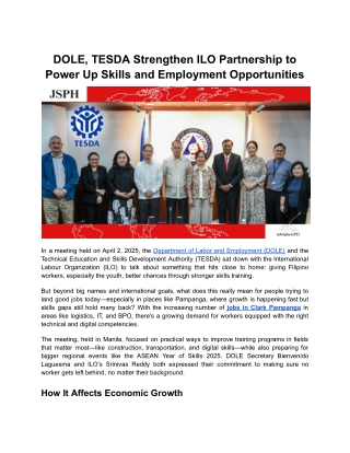 DOLE, TESDA Strengthen ILO Partnership to Power Up Skills and Employment Opportunities (1)