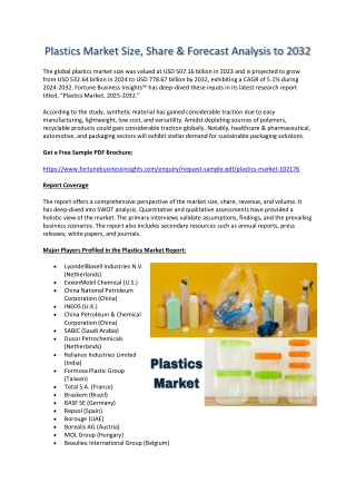 plastics market size share forecast analysis