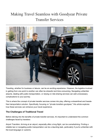 making travel seamless with goodyear private