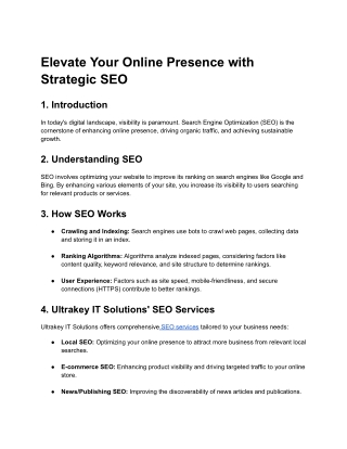 elevate your online presence with strategic seo