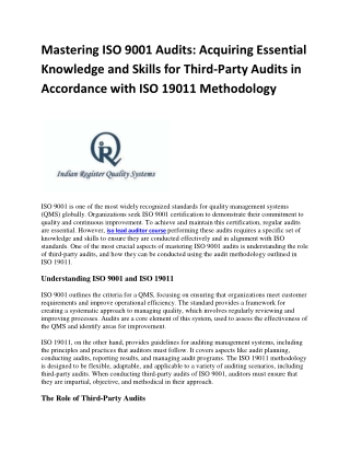 mastering iso 9001 audits acquiring essential