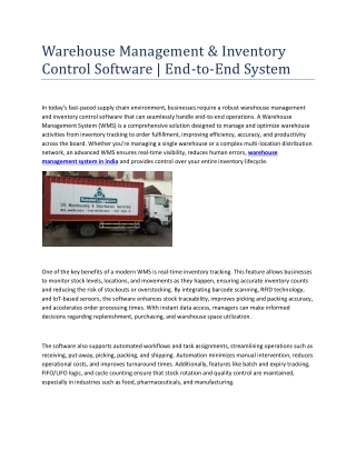 warehouse management inventory control software