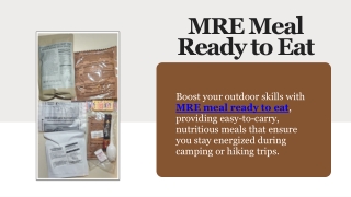 MRE Meal Ready to Eat