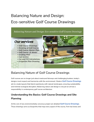 Balancing Nature and Design_ Eco-sensitive Golf Course Drawings__ off-site Kriti
