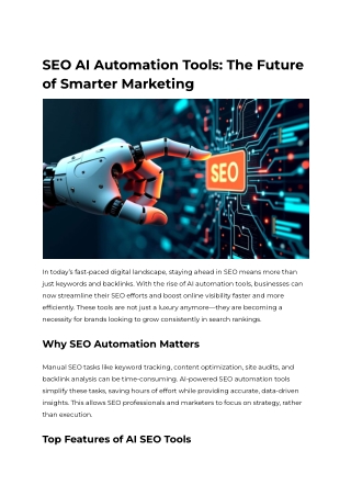 SEO AI Automation Tools_ The Future of Smarter Marketing