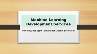 Transform Your Business with Machine Learning Development Services