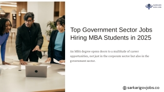 Top Government Sector Jobs Hiring MBA Students in 2025