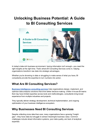 Unlocking Business Potential_ A Guide to BI Consulting Services