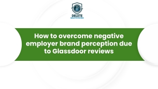 How to overcome negative employer brand perception due to Glassdoor reviews
