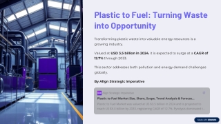 Plastic to Fuel Market:A Billion-Dollar Opportunity Driving the Circular Economy