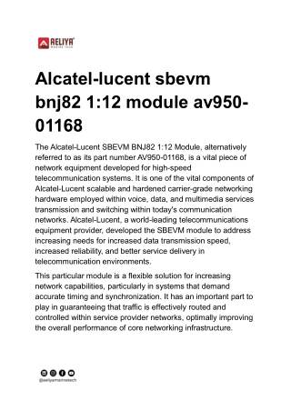 alcatel lucent sbevm bnj82 1 12 module av950 01168