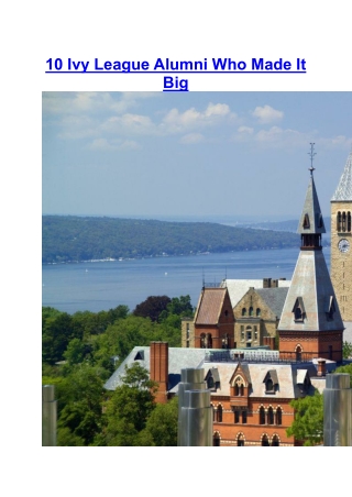 10 Ivy League Alumni Who Made It Big