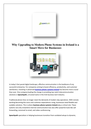 Voip Provider Dublin | Speechpath