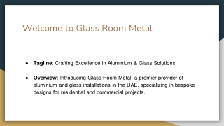 Glass & Aluminium Company Dubai UAE