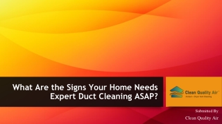 What Are the Signs Your Home Needs Expert Duct Cleaning ASAP