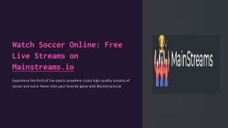 watch soccer online free live streams