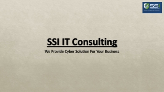 Cybersecurity Solutions for Small Business | SSI IT Consulting Services