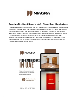 Fire Rated Doors UAE