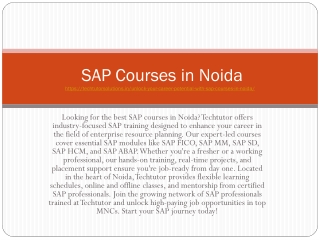 SAP Courses Noida