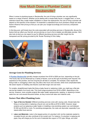 Top-Rated Plumbers in Steubenville | Mr. Rooter Plumbing of Ohio Valley