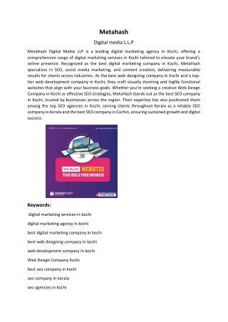 metahash-best web designing company in kochi
