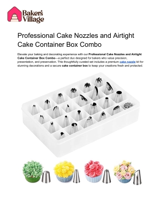 professional cake nozzles and airtight cake