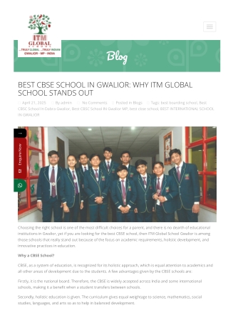 BEST CBSE SCHOOL IN GWALIOR WHY ITM GLOBAL SCHOOL STANDS OUT