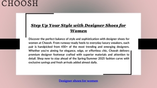 Step Up Your Style with Designer Shoes for Women