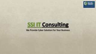 Cybersecurity Solutions for Small Business | SSI IT Consulting Services