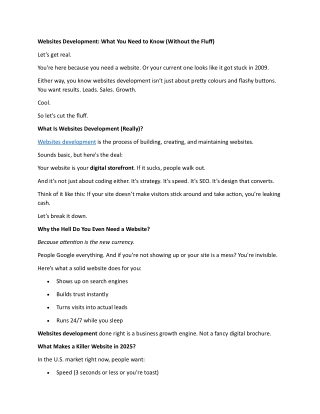 Websites Development 1