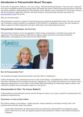 Polynucleotide-Based Therapies for Robust and Healthy Hair Growth