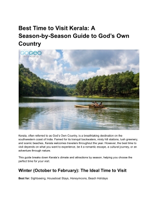 Best Time to Visit Kerala_ A Season-by-Season Guide to God’s Own Country