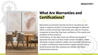 what are warranties and certifications