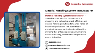 Material Handling System Manufacturer