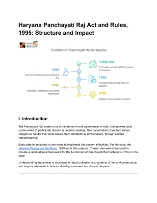 Haryana Panchayati Raj Act and Rules, 1995_ Structure and Impact (1)